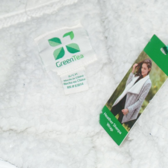 Blue Heather Sherpa Lined Teddy Bear Jacket NWT - Picture 6 of 6